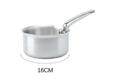Set de 3 casseroles De Buyer Alchimy en inox 18/10 3 plis 16, 18 et 20cm