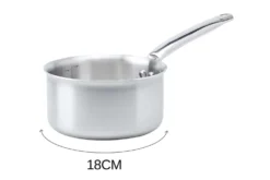 Set de 3 casseroles De Buyer Alchimy en inox 18/10 3 plis 16, 18 et 20cm