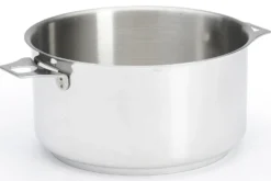Set de 4 casseroles De Buyer Milady Twisty en acier inoxydable + 1 poignée + 2 anses