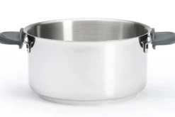 Set de 4 casseroles De Buyer Milady Twisty en acier inoxydable + 1 poignée + 2 anses