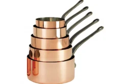 Set de 5 casseroles en cuivre De Buyer Inocuivre poignée en fonte d'acier