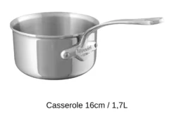 Set de 3 casseroles Mauviel M'Cook tout inox avec poignée fixe compatible induction
