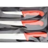 Set de 3 couteaux de boucher professionnels Giesser manche rouge
