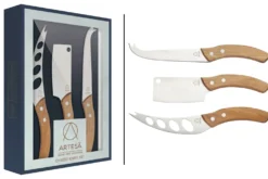 Set de 3 couteaux à fromage Artesà manches en bois