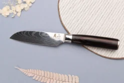 Set de 3 couteaux Kutoyama Black Pakka office + petit santoku + chef