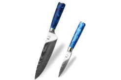 Set de 2 couteaux Kutoyama Blue Wave chef + office