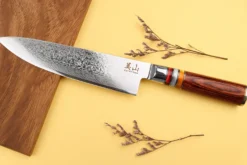 Set de 2 couteaux Kutoyama Damas pakka rainbow chef + universel