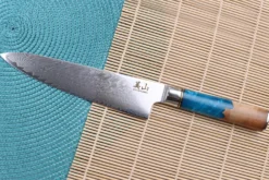Set de 3 couteaux Kutoyama damas Azur chef + universel + office