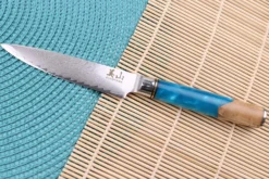 Set de 3 couteaux Kutoyama damas Azur chef + universel + office