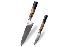 Set de 2 couteaux Kutoyama Damas nid d'abeille chef + office