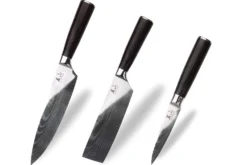 Set de 3 couteaux Kutoyama Pakka office + nakiri + chef
