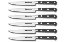 Set de 6 couteaux à steak Fischer Sabatier 64 lame dentelée 12.5cm