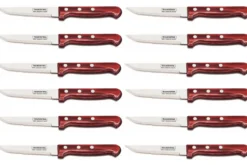 Set de 12 couteaux à steak Tramontina Gaucho lame 13cm manche rouge