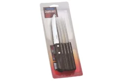 Set de 6 couteaux à steak Tramontina lame crantée 11cm manche marron
