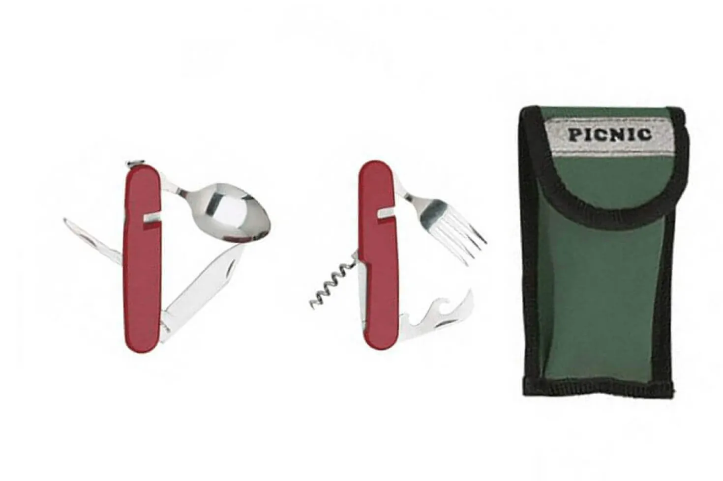 Set de couverts camping Herbertz inox avec étui