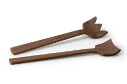 Set de 2 couverts à salade Continenta en bois de noyer 30,5cm