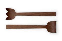 Set de 2 couverts à salade Continenta en bois de noyer 30,5cm