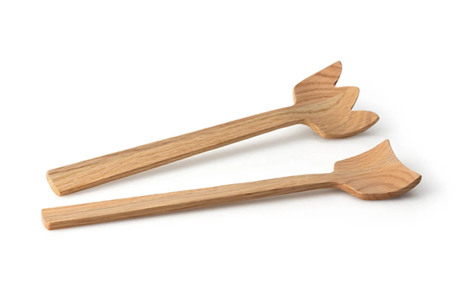 Set de 2 couverts à salade Continenta en bois de chêne 30,5cm