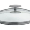Set de cuisson Cristel Mutine amovible sauteuse 28cm + couvercle Platine + 2 anses framboise