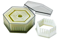 Set de 9 découpoirs professionnels hexagonaux cannelés polyglass