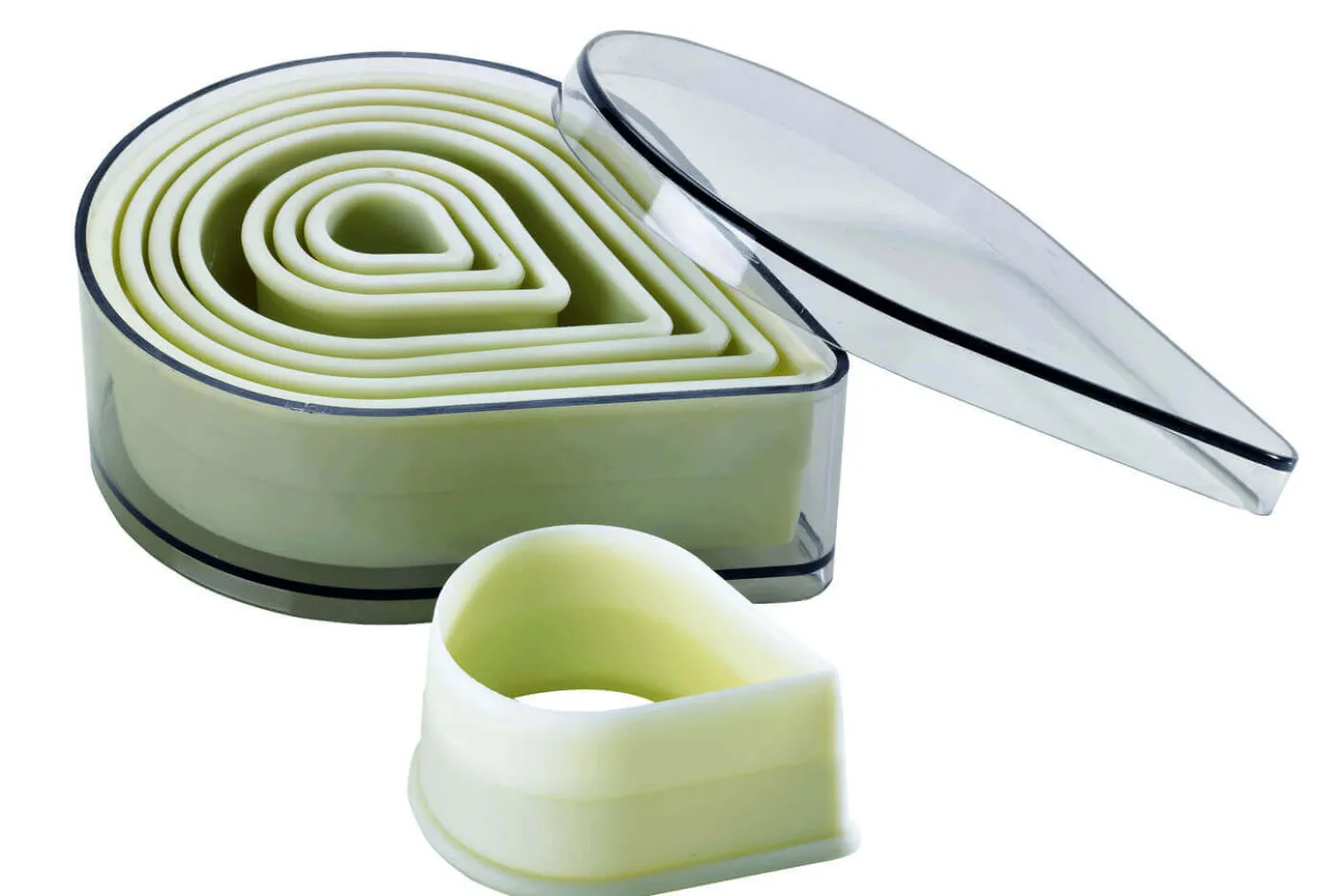 Set de 8 découpoirs professionnels polyglass forme goutte unie