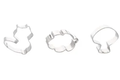 Set de 3 emporte-pièces Patisdécor forêt assortis en inox