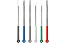 Set de 6 fourchettes à fondue Mono ring manches colorés