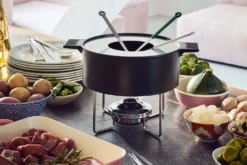 Set de 6 fourchettes à fondue Mono ring manches colorés