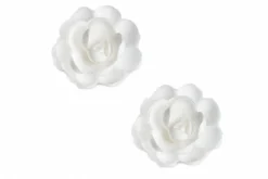 Set de 6 grandes roses blanches Patisdécor en azyme