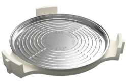 Set de 5 lèchefrites rondes jetables en aluminium pour Big Green Egg MiniMax, Small, Medium 28 x 2,5cm