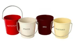 Set de 4 mini seaux à condiments Eddington