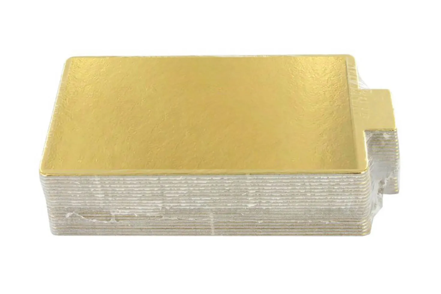 Set de 20 mini supports à pâtisserie Patisdécor rectangles dorés
