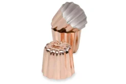 Set de 3 moules à cannelés bordelais en cuivre 5,5 cm