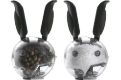 Set de moulins à poivre et à sel magnétiques Chef'n Mini Magnetic en polymère noir