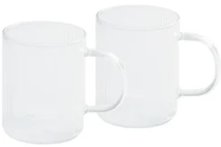 Set de 2 mugs Cristel 40cl en verre borosilicate