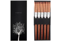 Set de 5 paires de baguettes chinoises Kutoyama en bois 23cm