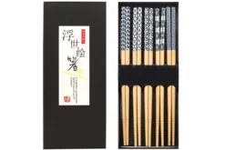 Set de 5 paires de baguettes chinoises en bambou Kutoyama - Modèle 1