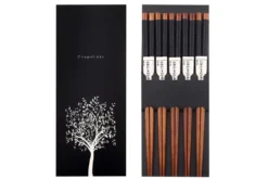 Set de 5 paires de baguettes chinoises Kutoyama en bois 23cm