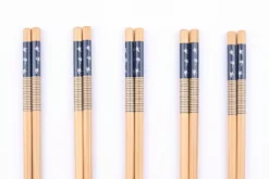 Set de 5 paires de baguettes chinoises en bambou Kutoyama - Modèle 3