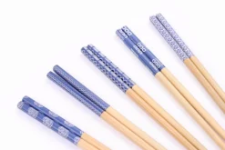 Set de 5 paires de baguettes chinoises en bambou Kutoyama - Modèle 9
