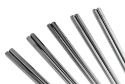 Set de 5 paires de baguettes chinoises en inox noir Kutoyama