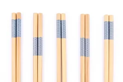 Set de 5 paires de baguettes chinoises en bambou Kutoyama - Modèle 2