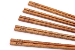 Set de 5 paires de baguettes chinoises Kutoyama en bois de wengé 25cm