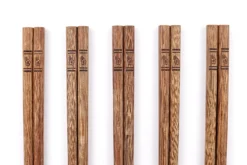 Set de 5 paires de baguettes chinoises Kutoyama en bois de wengé 25cm