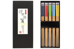 Set de 5 paires de baguettes chinoises en bambou Kutoyama - Modèle 8