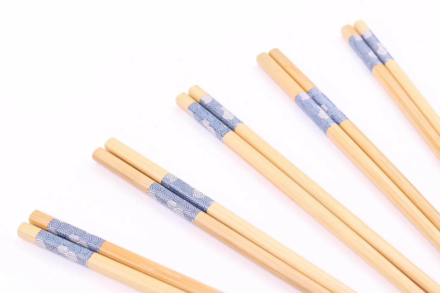 Set de 5 paires de baguettes chinoises en bambou Kutoyama - Modèle 5