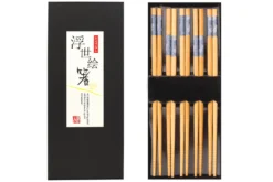 Set de 5 paires de baguettes chinoises en bambou Kutoyama - Modèle 5