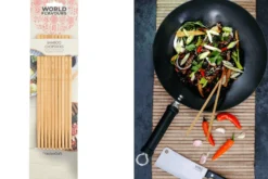 Set de 5 paires de baguettes orientales KitchenCraft World of Flavours en bambou 24cm