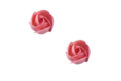 Set de 12 petites roses Patisdécor roses en azyme