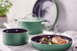 Set de 4 pièces cuisson Beka Mobi revêtement céramique 16, 20, 24 et 28cm - Coloris vert